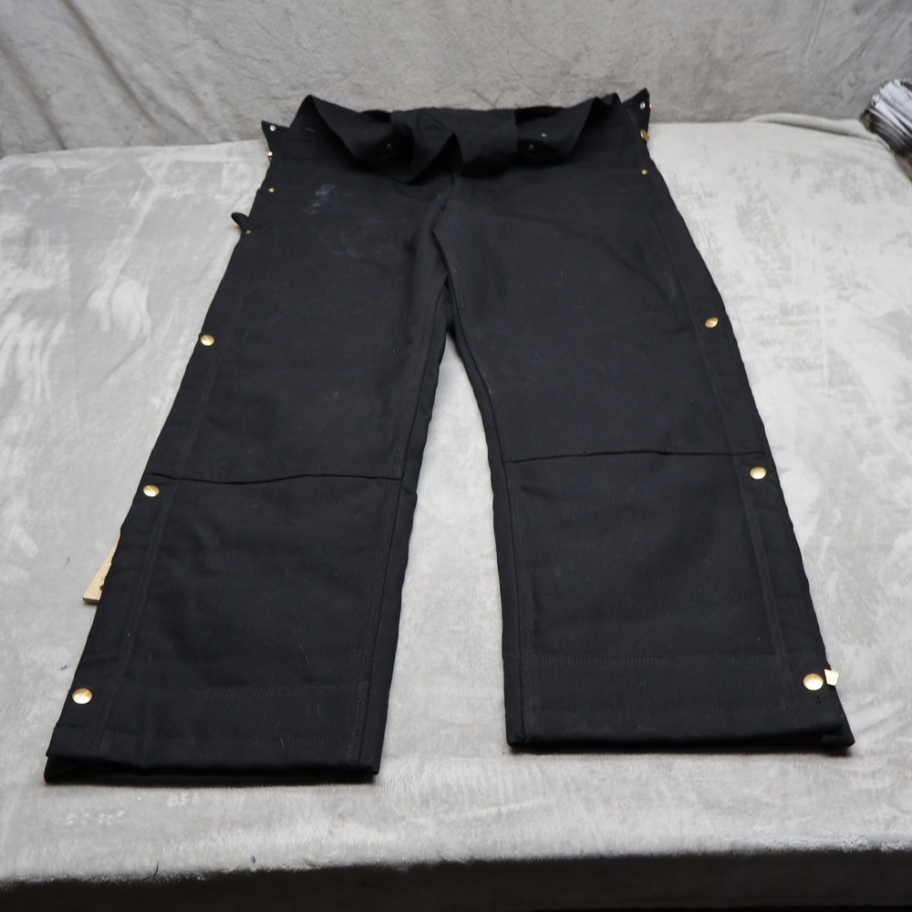 Carhartt Bib Overall Mens Medium Black Firm Duck Insulated Loose Fit $110 NWD